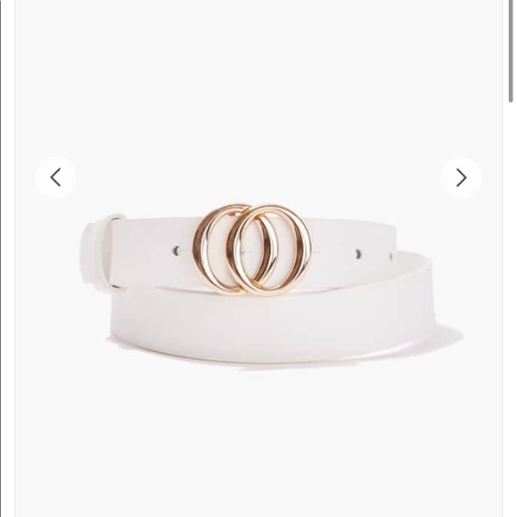 Forever 21 Accessories - Forever21 White/Gold Belt